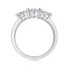 Moissanite Three Stone 0.5carat Diamond Ring