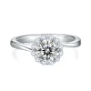 Moissanite Halo 1.0carat Round Diamond Ring