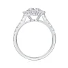 Moissanite Halo 1.0carat Round Diamond Ring