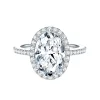 Moissanite Halo 4.5carat Oval Diamond Ring