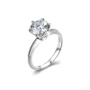 Moissanite 1.0carat 6-Prong Solitaire Round Diamond Ring