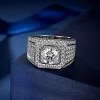 Moissanite Men’s 5.0carat Round Diamond Ring Moissanite Men’s 5.0carat Round Diamond Ring