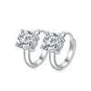 Moissanite 1.0carat Hoop Round Diamond Earrings
