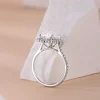 Moissanite Halo 4.0carat Radiant Diamond Ring