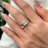 Moissanite Love In Verona 2.0carat Radiant Stacked Diamond Ring Moissanite Love In Verona 2.0carat Radiant Stacked Diamond Ring