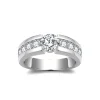 Moissanite Men's 1.0carat 9-Stone Round Diamond Ring