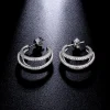 Moissanite Open Hoop Diamond Earrings