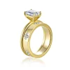 Moissanite Love In Verona 2.0carat Radiant Stacked Diamond Ring Moissanite Love In Verona 2.0carat Radiant Stacked Diamond Ring