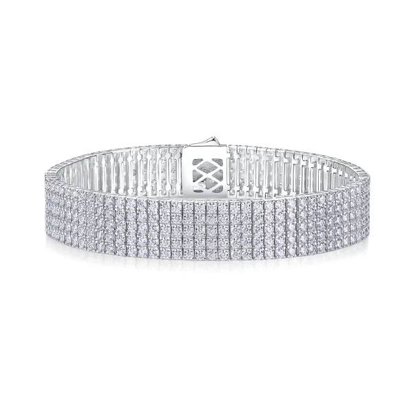 Moissanite 5-Row 2.0mm Tennis Diamond Bracelet
