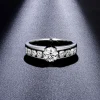 Moissanite Men's 1.0carat 9-Stone Round Diamond Ring