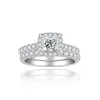 Moissanite Row 0.8carat Princess Diamond Ring
