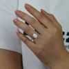 Moissanite 3.0carat Cushion Diamond Ring