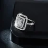 Moissanite Halo 2.0carat Radiant Diamond Ring