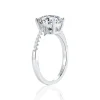 Moissanite 3.0carat 4-Prong Oval Diamond Ring