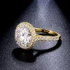 Moissanite 5.0carat Vintage Halo Round Diamond Ring