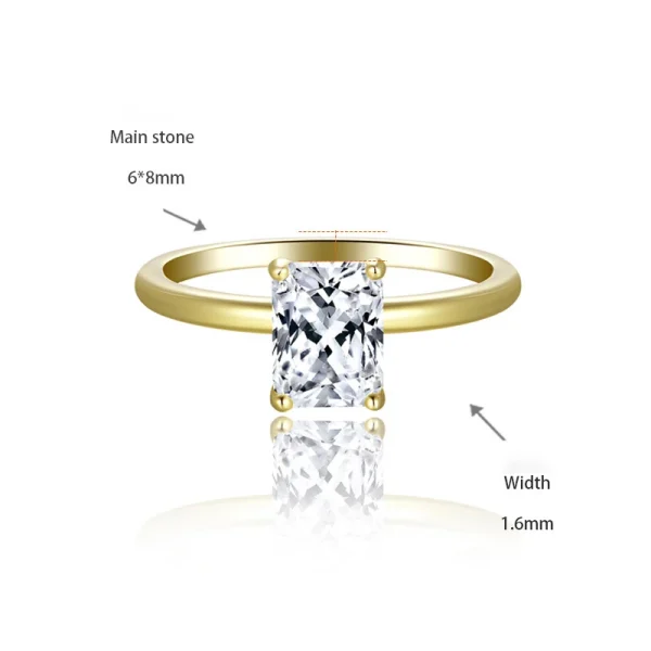 Moissanite Love In Verona 2.0carat Radiant Stacked Diamond Ring Moissanite Love In Verona 2.0carat Radiant Stacked Diamond Ring