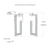 Moissanite Open Rectangular Hoop Diamond Earrings