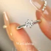 Moissanite 1.0carat 6-Prong Solitaire Round Diamond Ring