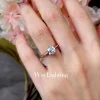 Moissanite 1.0carat 6-Prong Solitaire Round Diamond Ring